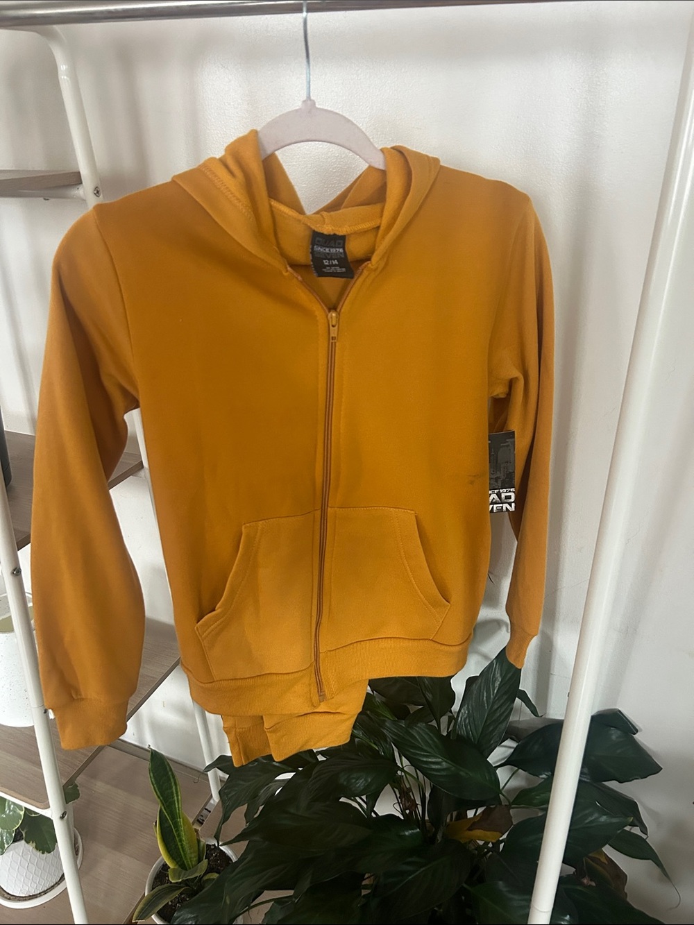 Kids' Zip-Up Sweatsuit - Mustard Yellow